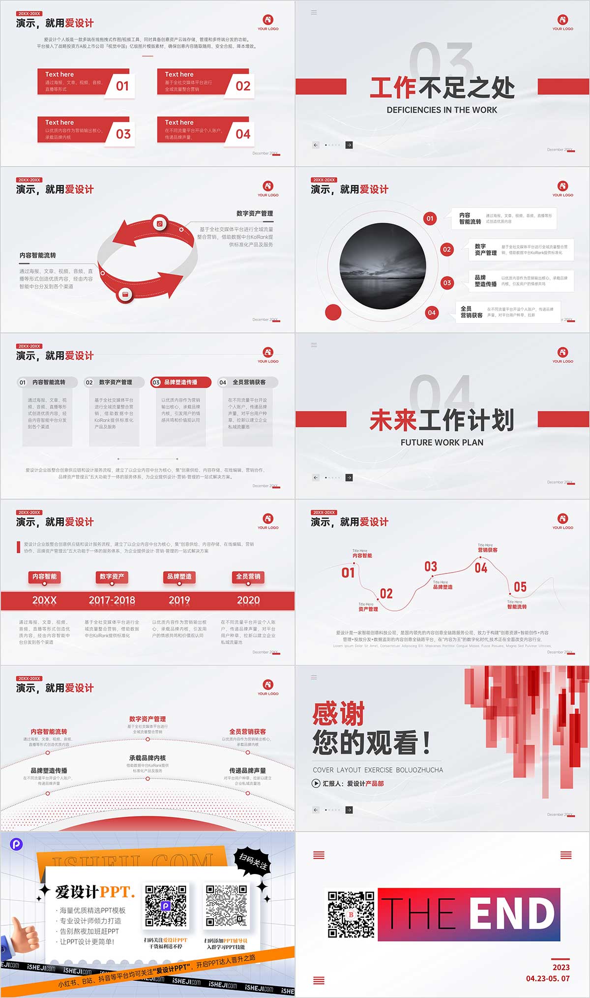 工作型PPT，年終總結PPT，匯報PPT，PPT排版， ppt模板下載，商務PPT模板